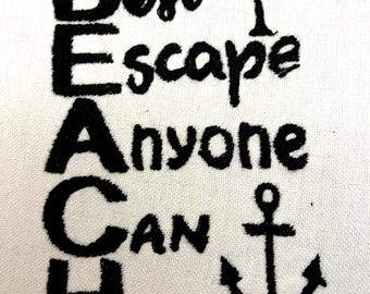 Best Escape Beach Embroidery Pattern Ocean Embroidery Design Digital File