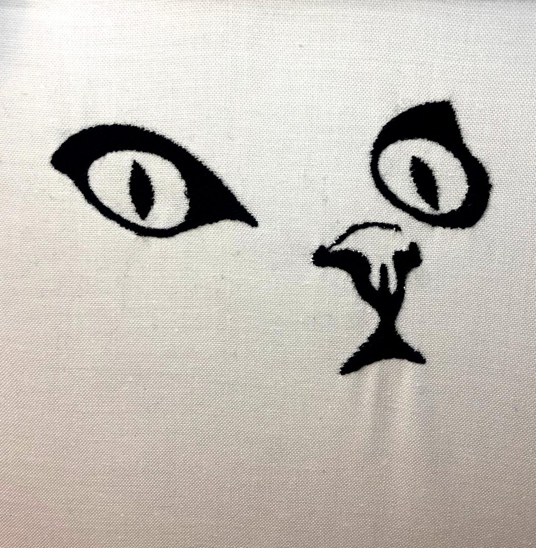 Cat Face Machine Embroidery Pattern Cat Embroidery Design Digital File ...