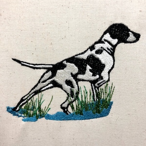German Shorthaired Pointer Machine Embroidery Pattern Duck Hunting Bird Dog Embroidery Design Digital File