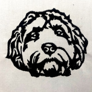 Goldendoodle Machine Embroidery Pattern Dog Embroidery Design Digital File