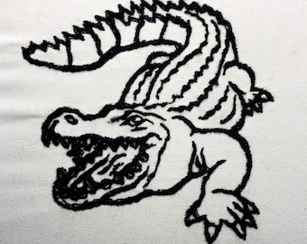 Crocodile Machine Embroidery Pattern Crocodile Embroidery Design Digital File