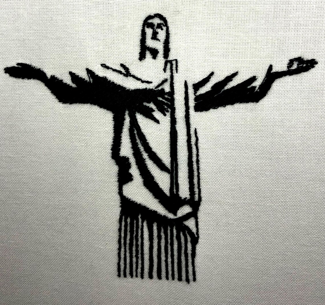 Christ the Redeemer Statue Machine Embroidery Pattern Rio De Janeiro ...