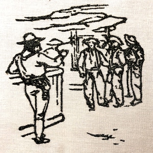 Western Machine Embroidery Pattern Cowboy Embroidery Designs Digital File