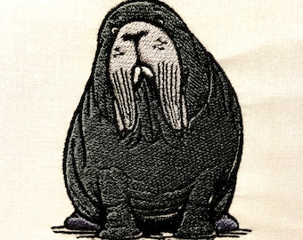 Walrus Machine Embroidery Pattern Whale Embroidery Design Digital File
