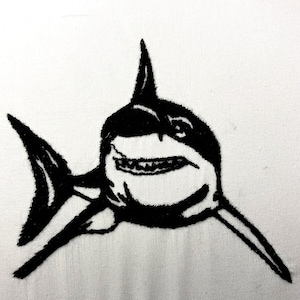 Shark Smiling Machine Embroidery Design Ocean Embroidery Pattern Embroidery Digital File