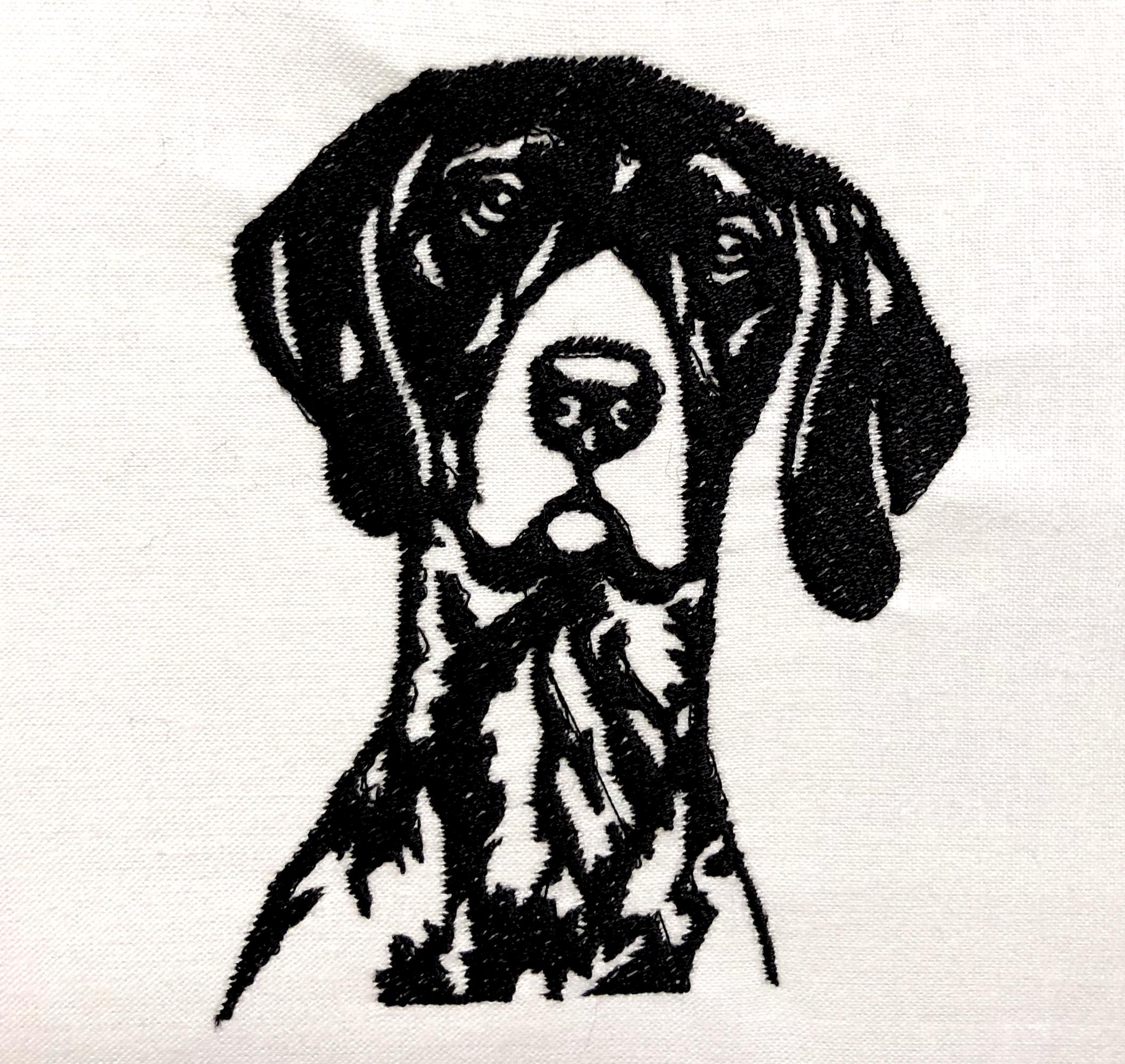 German Shorthaired Pointer Face Machine Embroidery Pattern Dog ...