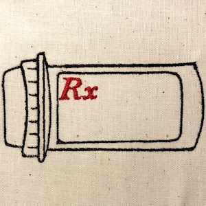 Prescription Bottle Monogram Machine Embroidery Designs Embroidery Designs Digital File