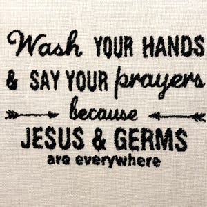 Jesus and Germs Wall Decor Machine Embroidery Pattern Embroidery Design Digital File