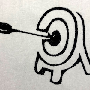 Archery Bow and Arrow Machine Embroidery Pattern Embroidery Design Digital File