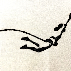 Bungee Jumping Woman Machine Embroidery Pattern Embroidery Design Digital File