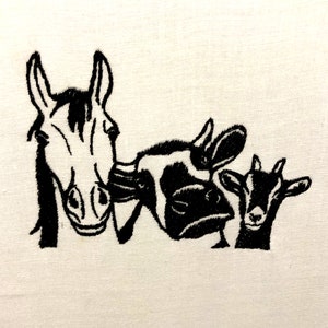 Farm Animals Machine Embroidery Design Embroidery Pattern Digital File
