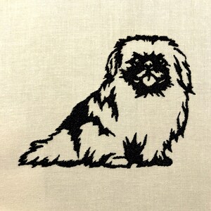 Pekingese Machine Embroidery Pattern Dog Embroidery Design Digital File