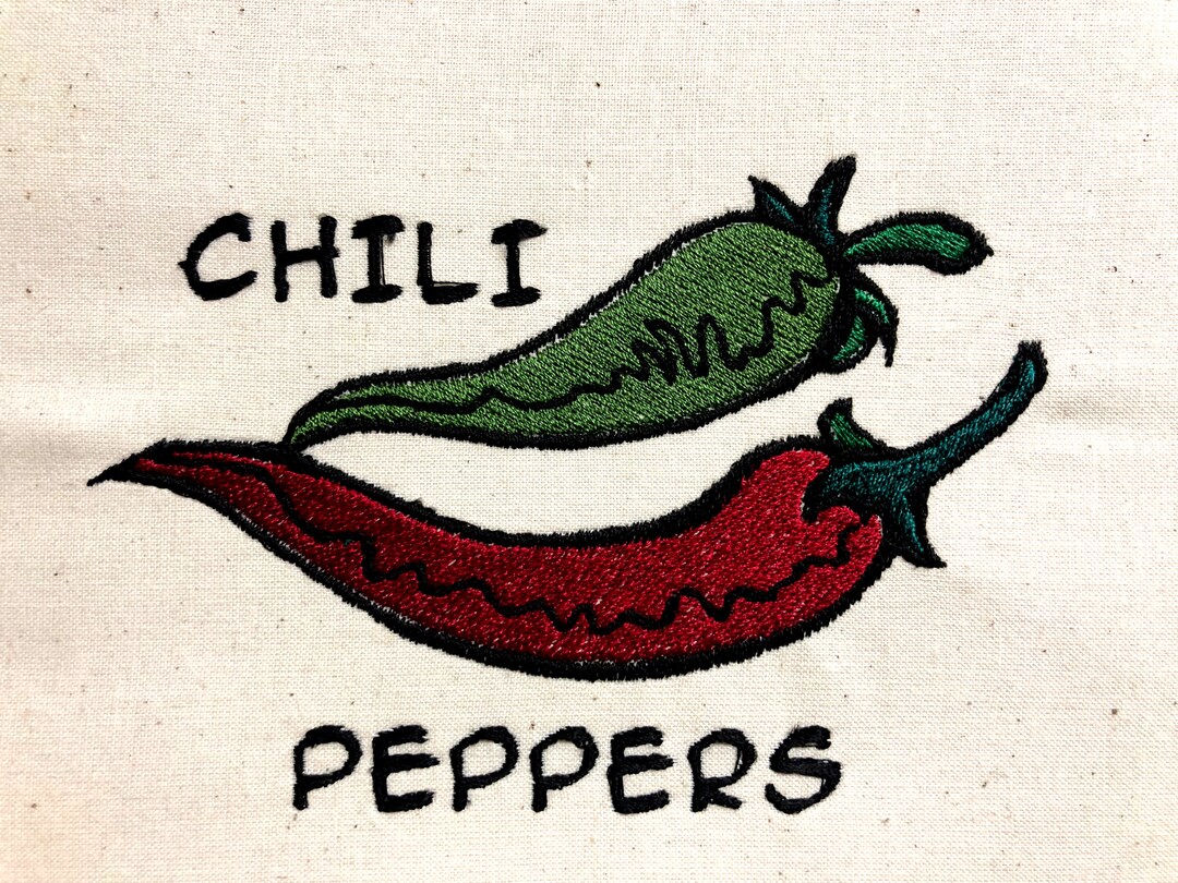 Chili Peppers Machine Embroidery Pattern Embroidery Design Etsy