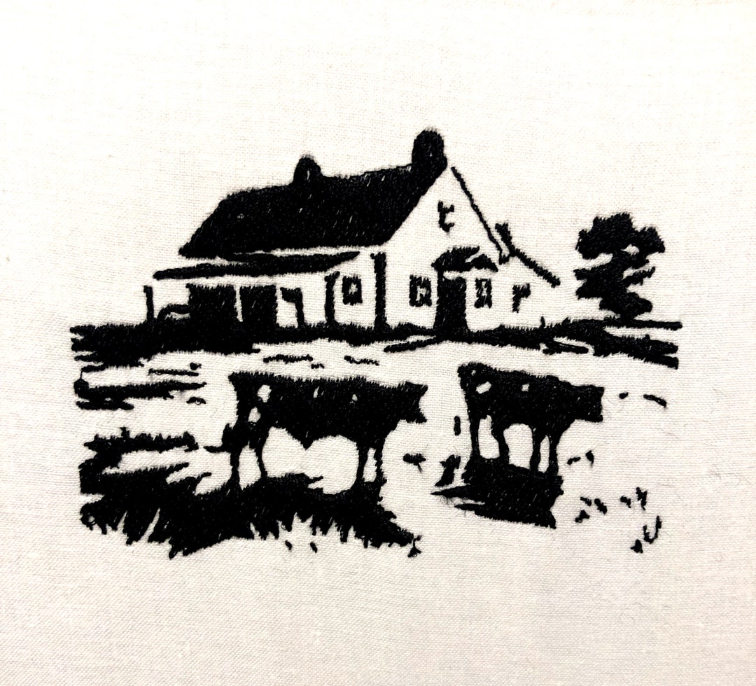 Embroidery Design Ranch Sorting Farm Cows Stable Machine Embroidery Pattern Ranch Embroidery Design ...