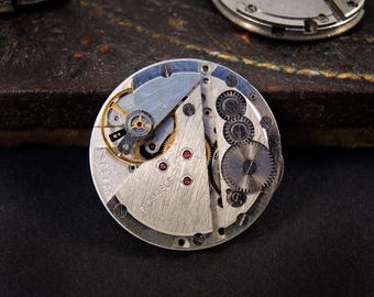 Vintage Watch Movements, USSR Men's Watch Mechanism Poljot, Wrist Watch Parts, Steampunk Supplies