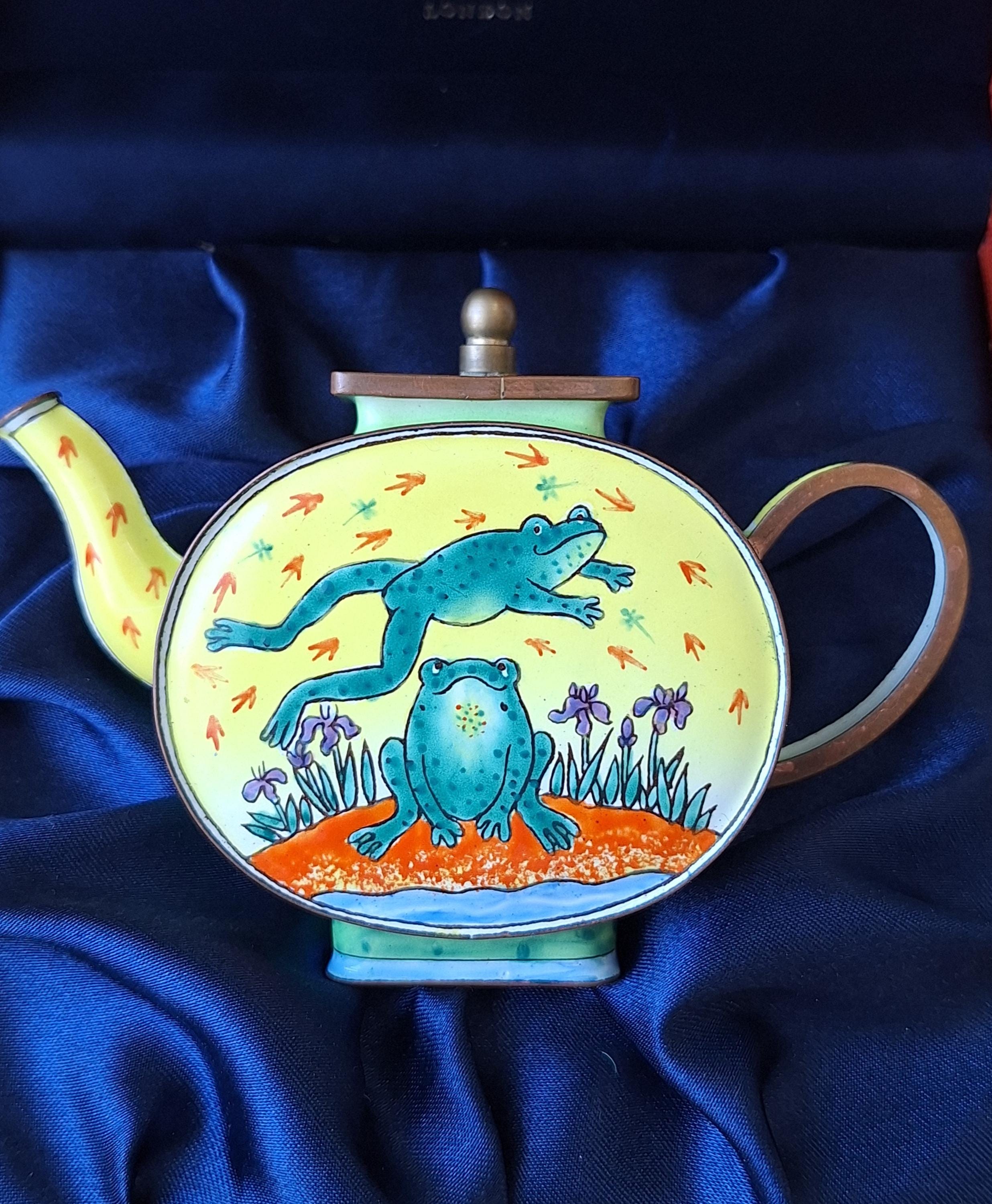 未使用　1996シャルロット ディ ヴィータミニチュアティーポットフクロウと子猫 Miniature teapot charlotte di vita - Etsy 日本