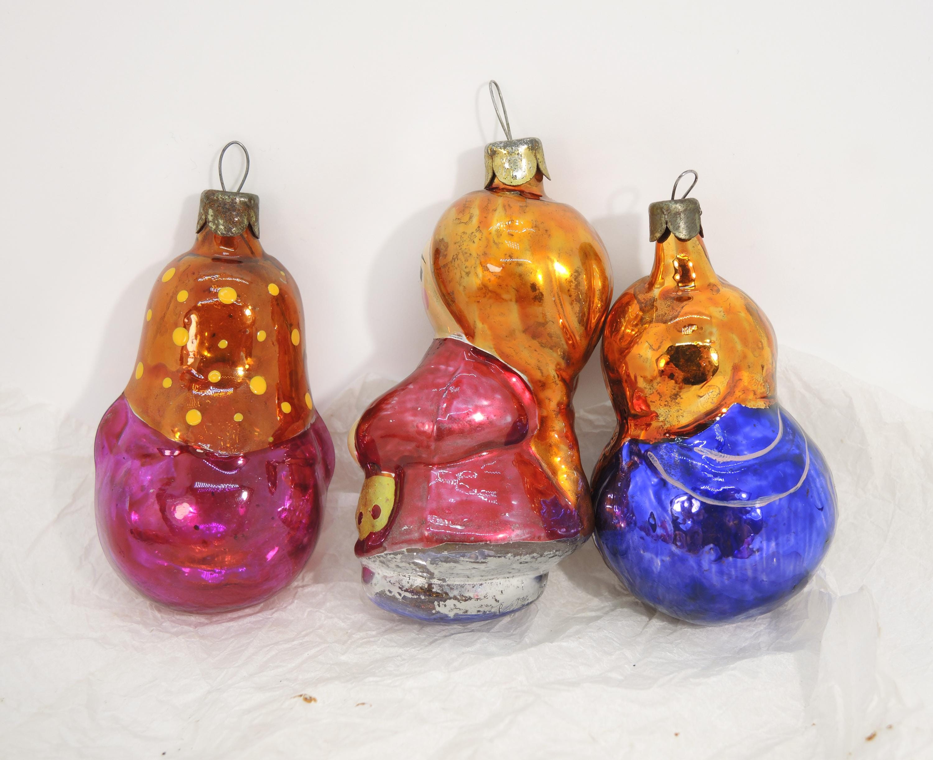 Baby Girl Matryoshka Christmas Ornament, Soviet New Year Tree