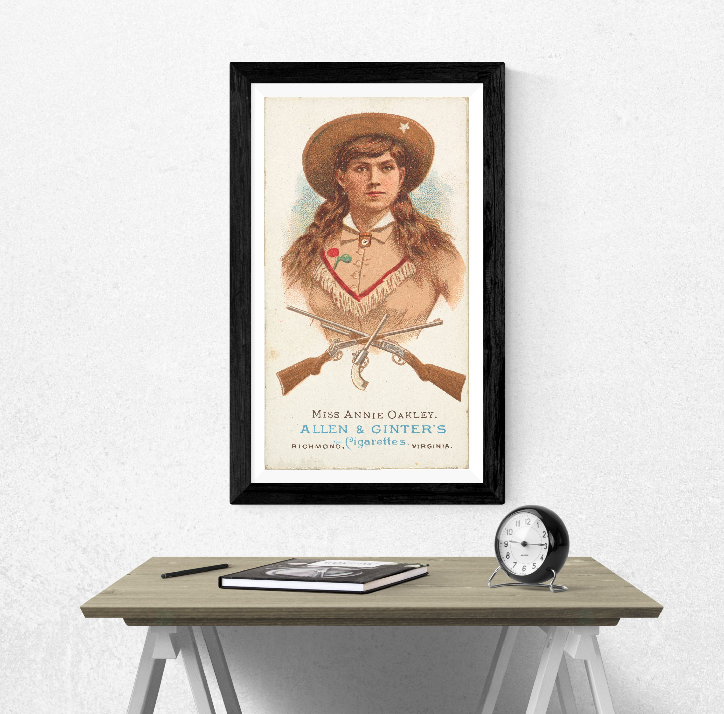 1880's Vintage Print 'Annie Oakley' poster | Etsy