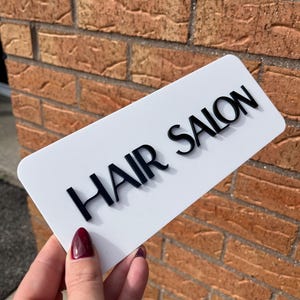 Custom 3D Acrylic Sign for Door or Wall, Modern Business Sign, Salon Door Plaque, Spa Room, Clinic Signage image 9