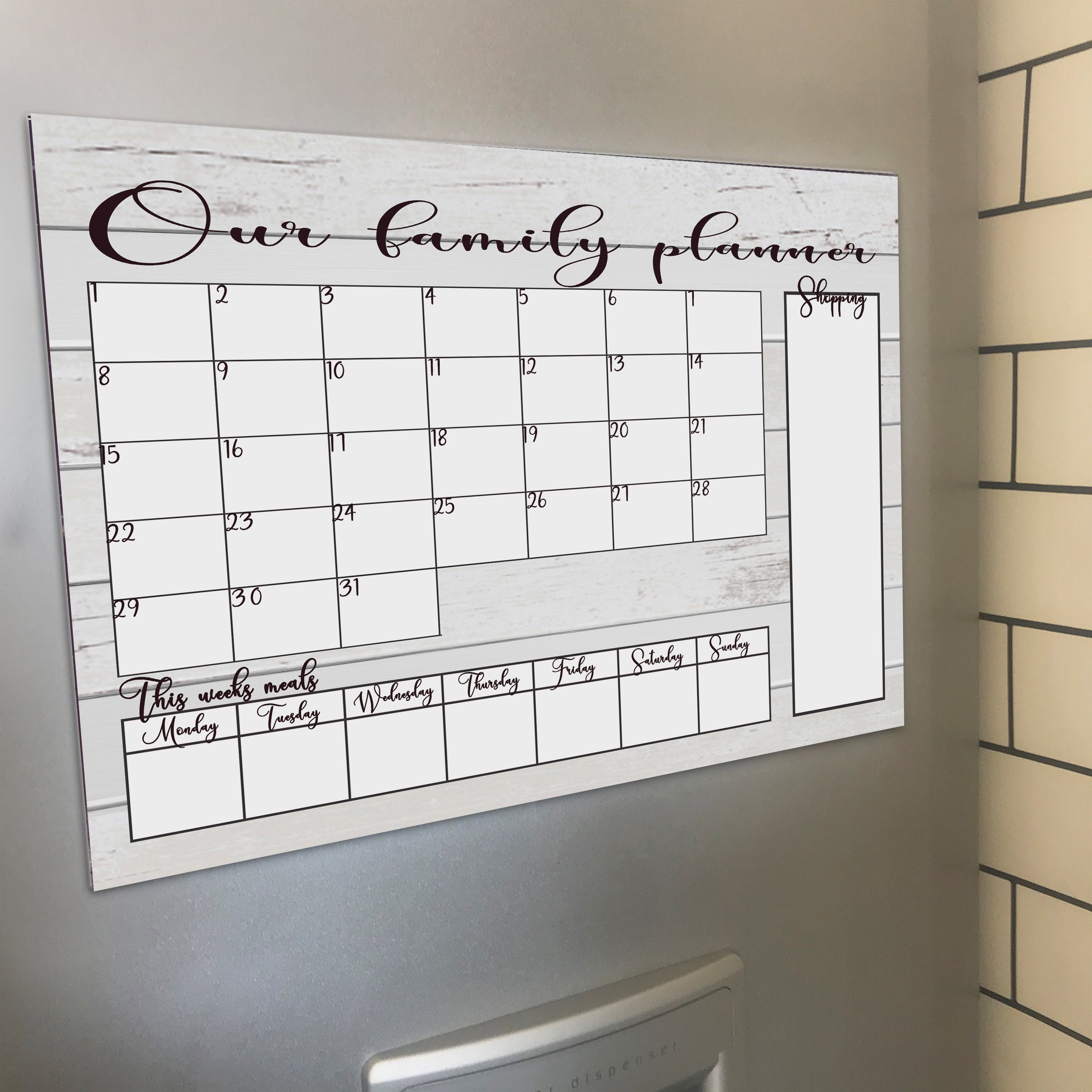 Family planner personalised family wall planner monthly etsy