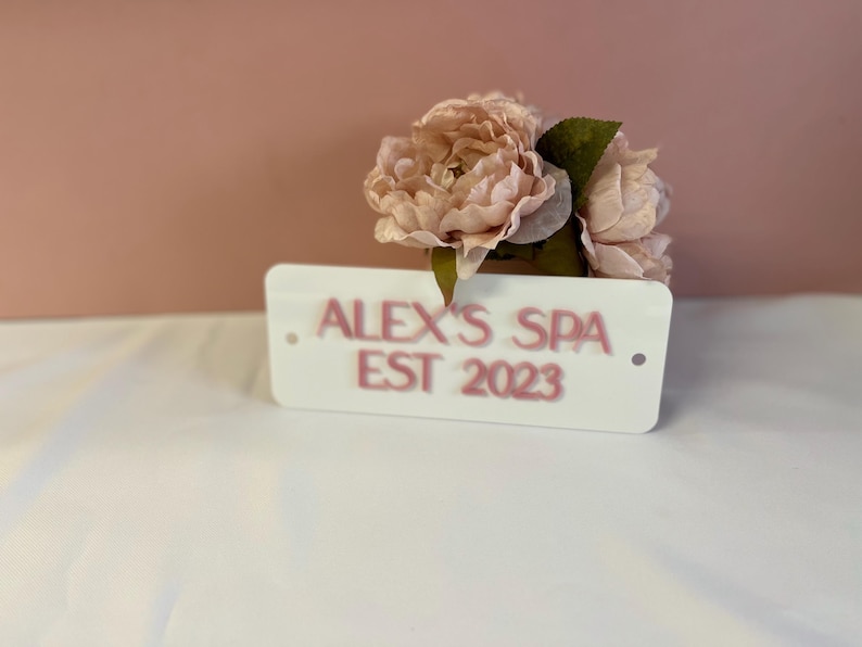 Custom 3D Acrylic Sign for Door or Wall, Modern Business Sign, Salon Door Plaque, Spa Room, Clinic Signage image 16