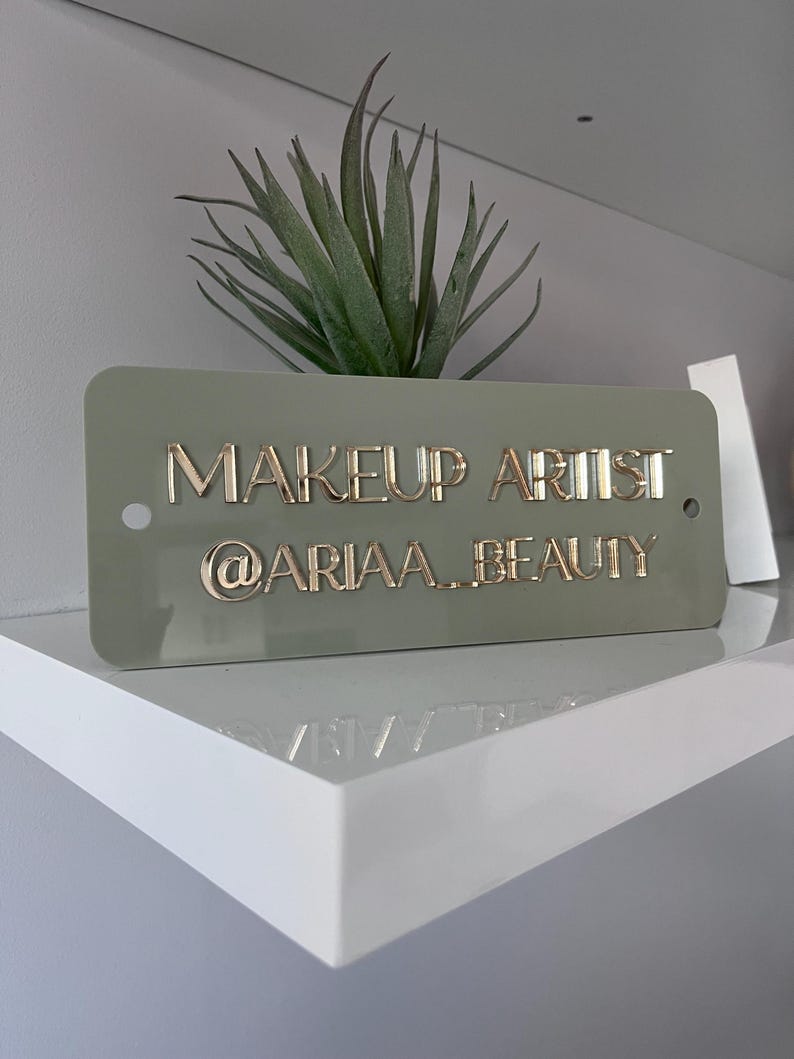 Custom 3D Acrylic Sign for Door or Wall, Modern Business Sign, Salon Door Plaque, Spa Room, Clinic Signage image 8