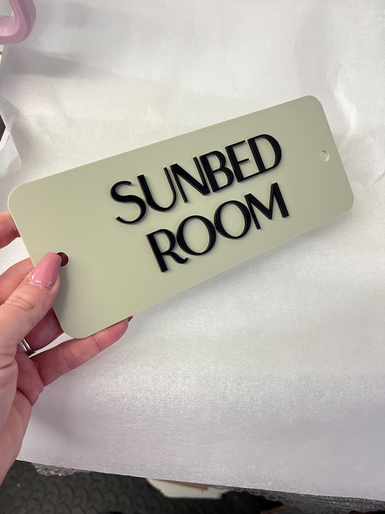 Custom 3D Acrylic Sign for Door or Wall, Modern Business Sign, Salon Door Plaque, Spa Room, Clinic Signage image 12