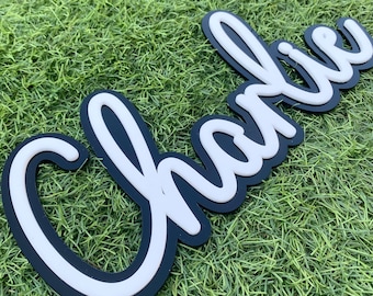 Personalised Name Sign, Double Layer Kids Room Sign, Kids Bedroom Decor, Nursery Decorations, Acrylic Name Sign