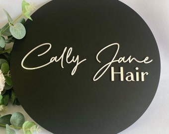 3D Acrylic Business Logo Sign: Salon Decor, Custom Signage