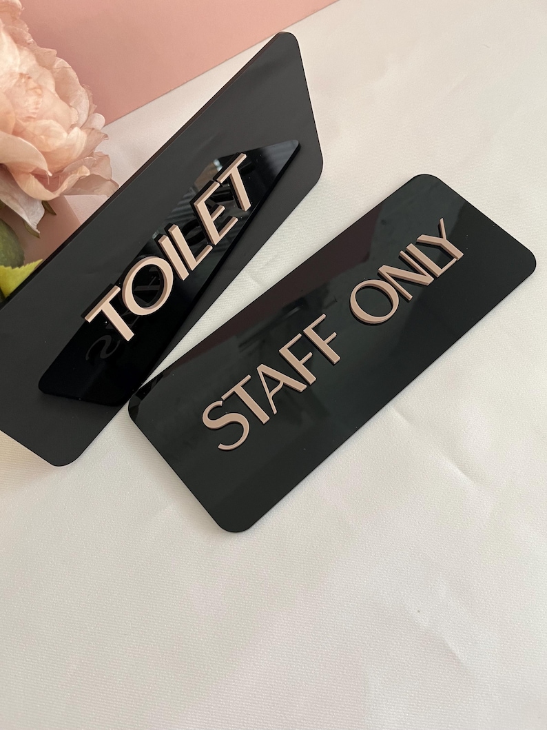 Custom 3D Acrylic Sign for Door or Wall, Modern Business Sign, Salon Door Plaque, Spa Room, Clinic Signage image 13