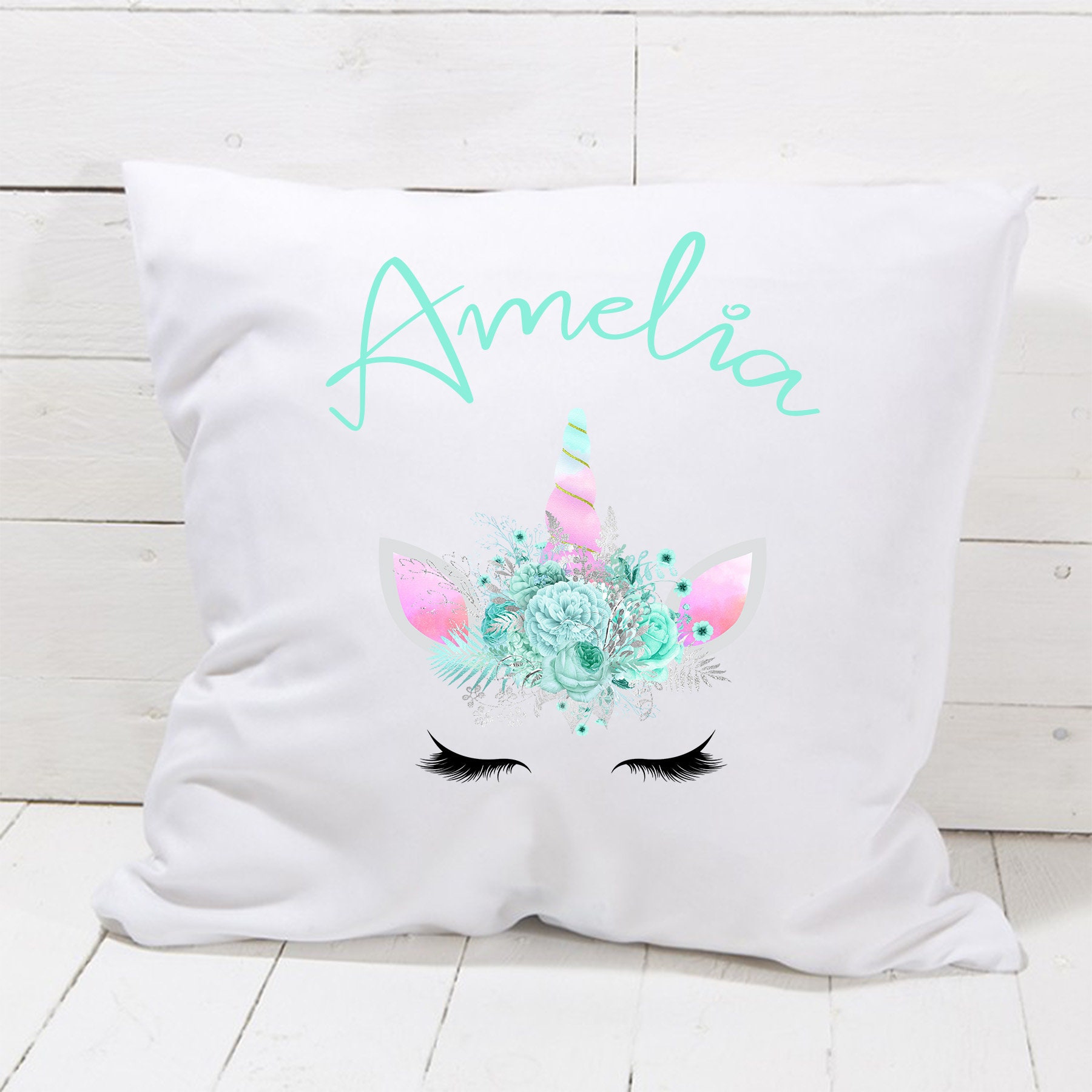 Personalised Unicorn Cushion Cover Personalised cushion cover Etsy