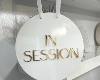 Cartello personalizzato in acrilico 3D per la sessione: decorazioni aziendali personalizzate per saloni, cartello aperto chiuso per porte aziendali
