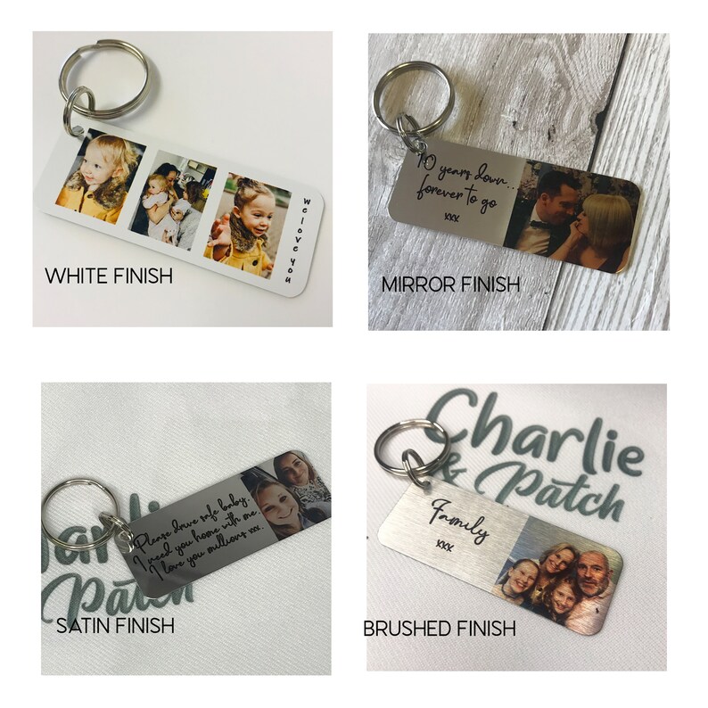 Personalised aluminium photo keyring Photo Gift Gift for Etsy