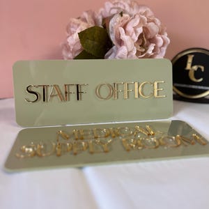 Custom 3D Acrylic Sign for Door or Wall, Modern Business Sign, Salon Door Plaque, Spa Room, Clinic Signage image 11