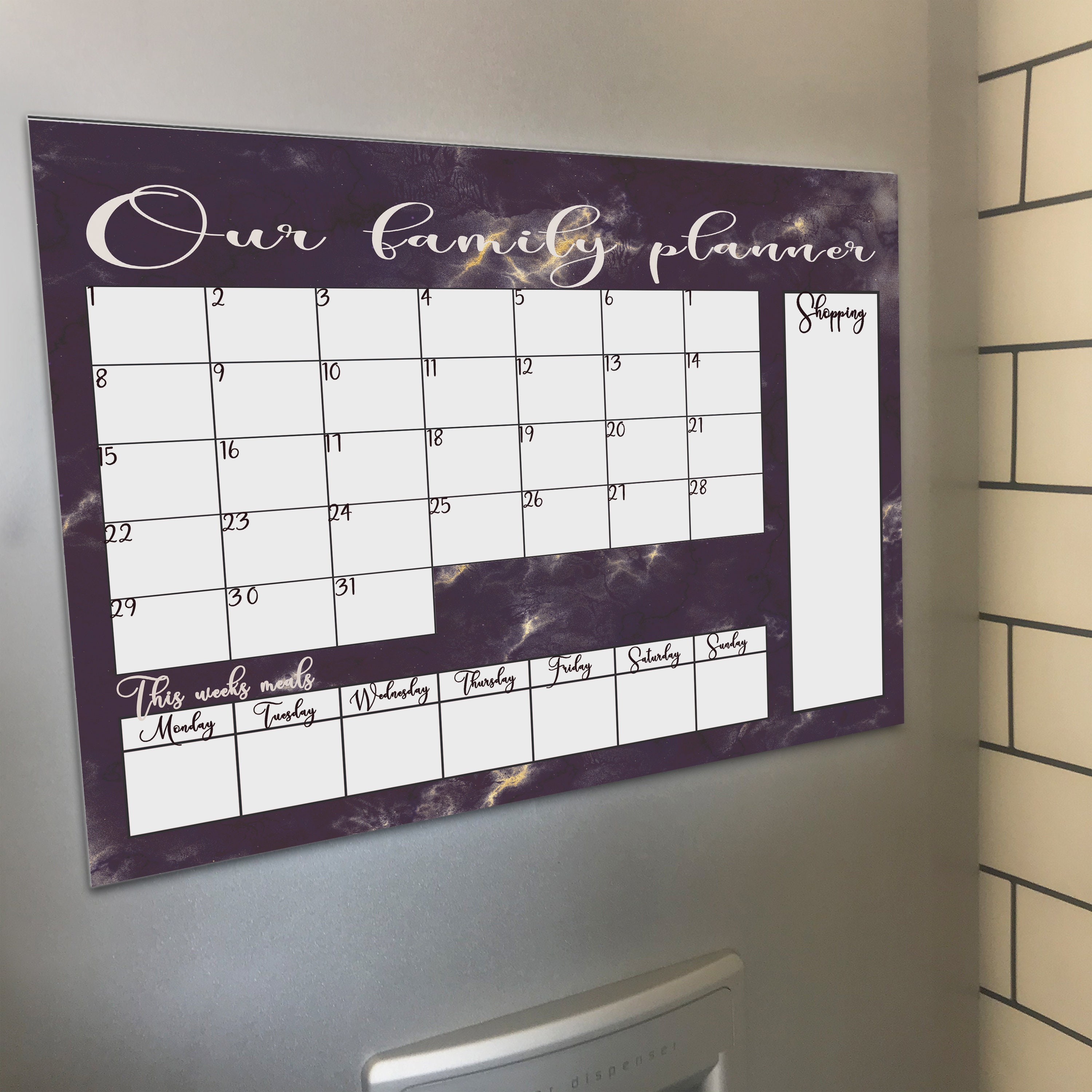 Family Planner Personalised Family Wall Planner Monthly Etsy UK