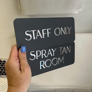 Custom 3D Acrylic Sign for Door or Wall, Modern Business Sign, Salon Door Plaque, Spa Room, Clinic Signage image 10