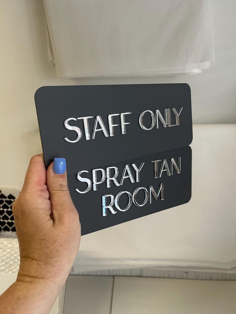 Custom 3D Acrylic Sign for Door or Wall, Modern Business Sign, Salon Door Plaque, Spa Room, Clinic Signage image 10