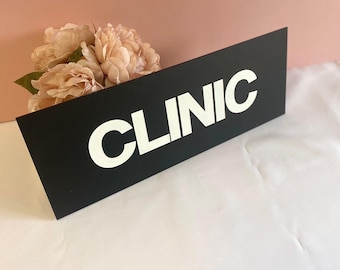 Aangepast acryl bedrijfslogobord voor deur of muur, modern bedrijfsbord, plaquette salondeur, sparuimte, bewegwijzering kliniek