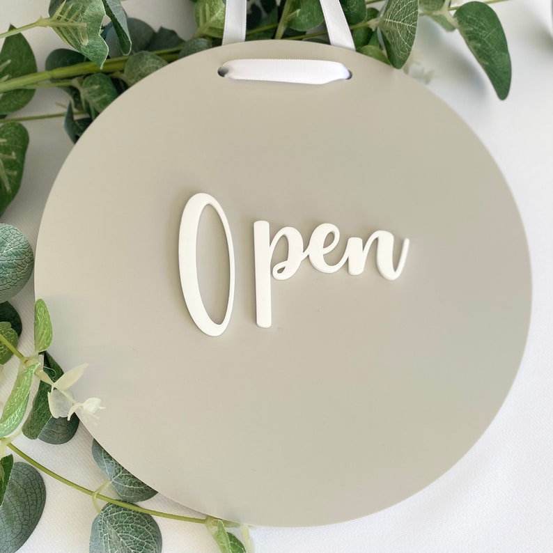 Acrylic Open Closed Sign: Custom Business Decor, 20cm Diameter - Etsy