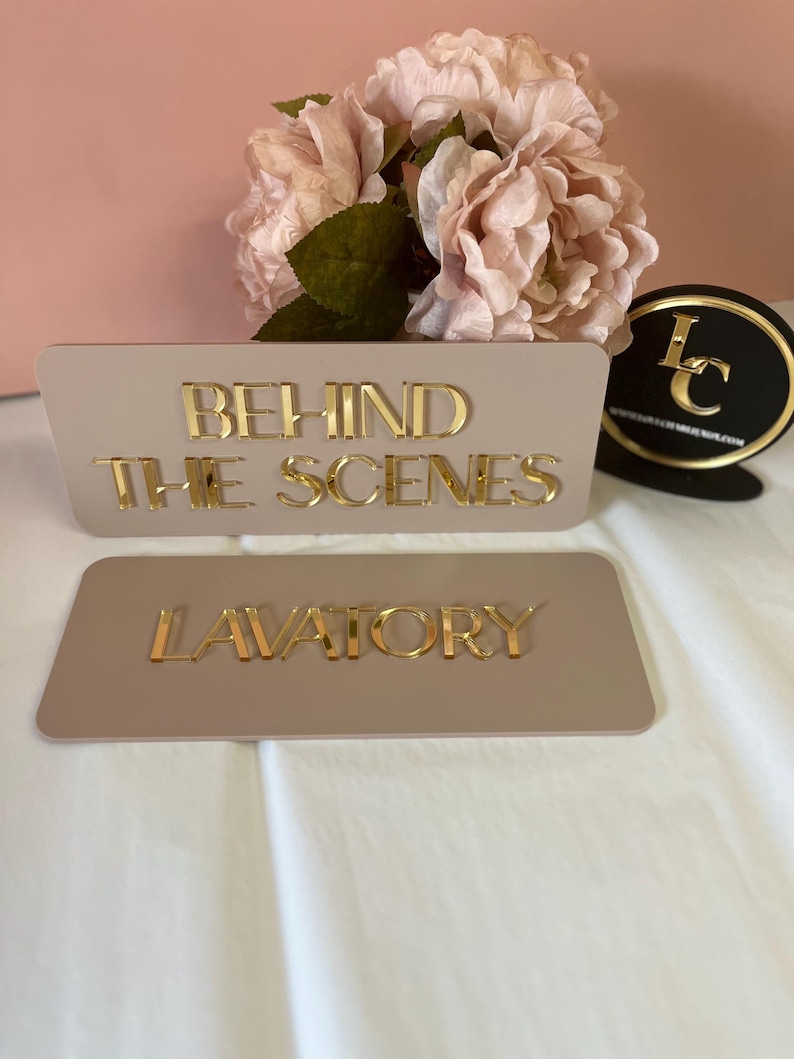 Custom 3D Acrylic Sign for Door or Wall, Modern Business Sign, Salon Door Plaque, Spa Room, Clinic Signage image 5