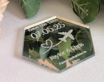Save The Date Magnets, Custom Acrylic Wedding Stationary