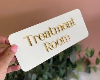 Custom 3D Acrylic Sign for Door or Wall, Modern Business Sign, Salon Door Plaque, Spa Room, Clinic Signage