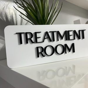 Custom 3D Acrylic Sign for Door or Wall, Modern Business Sign, Salon Door Plaque, Spa Room, Clinic Signage image 6