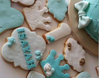 birth box gift - boy girl - baby shower - birthday - sandbreadd personalized cookies - baby