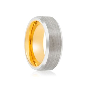 Silver Brushed Ring, Gold Tungsten Ring, Tungsten Ring, Promise Ring, Custom Ring, Wedding Band, Mens Ring, Engagement Ring, Promise Ring