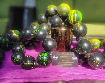 West Indies Inspired  Kimmie K Beaded Body Snatcher- Kimmie K Heavy Hoops collection