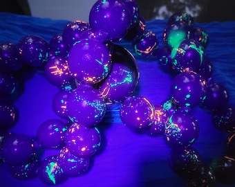 Just a Lil Bit BLACK LIGHT BEAUTIES  Kimmie K Beaded Body Snatchers- Kimmie K Heavy Hoops Collection