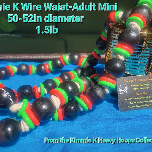 NEW!! Wire Waist Mini-Beaded Hula Hoop - Kimmie K Heavy Hoops Collection
