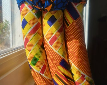 2.5lb Summertime Sunrise Kente Kulture 2.5lb weighted hula hoop - from the KimmieK Heavy Hoops Collection