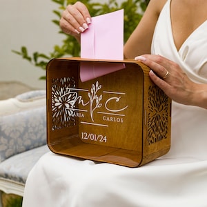 Wedding Card Box, Customized Wedding Card Box, Wedding Decor, Card box for Wedding, Rustic, Wooden Box, Vintage, Boho Wedding
